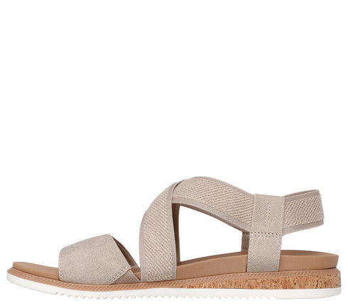 Sandale sport, dama, SKECHERS BOBS DESERT KISS LOW 114705-TPE bej, textil